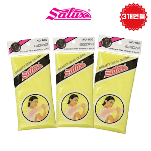 일본 발명상 수상, 특허 보유 샤워타월 살룩스(Salux) - 옐로우(3개번들)